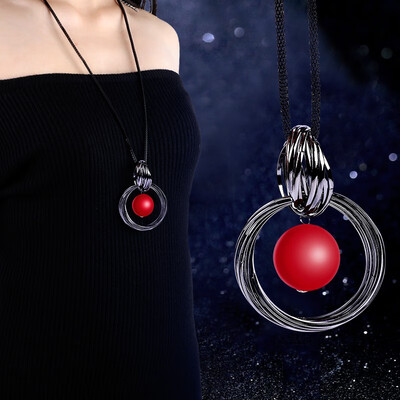 

Fashion womens long necklace boutique pendant jewelry