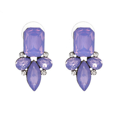 

7 Colors New Cute Crystal Stud Earrings For Women 2018 Hot Trendy Statement Brincos Earring Women Jewelry Wholesale C2202