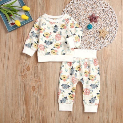 

Infant Newborn Baby Girls Clothes Long Sleeve T-shirt Leggings Pants Outfit