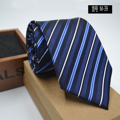 

New spot tie business dress mens tie polyester yarn arrow type 8CM business tie wholesale