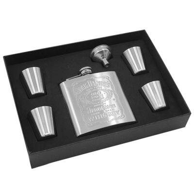 

Portable 6oz Stainless Steel Hip Flask Funnel Cups Wine Alcohol Bottle Kits
