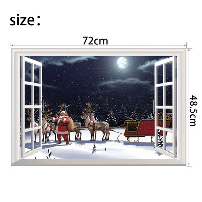 

JPGIF Christmas Holiday Window 3d Wall Stickers Christmas Decoration 3D Wall Stickers