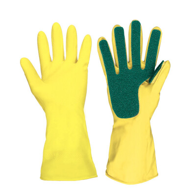 

Home Washing Cleaning Gloves Kitchen Dish Sponge Fingers Rubber Household Cleaning Gloves for Dishwashing