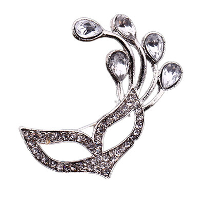 

Dance Mask Individuality Crystal Brooch Brooch Halloween Dress Accessories