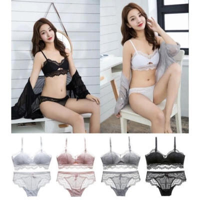 

Women Lace Sexy Bra Bralette Push Up Bras Set Casual Soft Panties Underwear