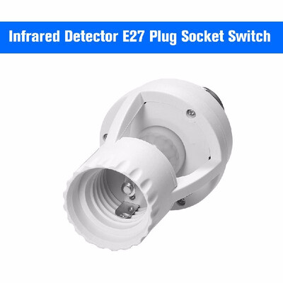 

AC110-220V 360 Degrees PIR Induction Motion Sensor IR Human Infrared Detector E27 Plug Socket Switch Base Led Bulb Light Sensor La