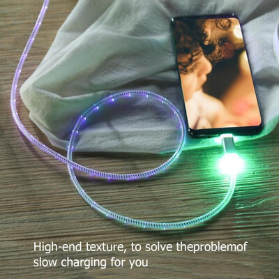 

USB Type C Charger Cable 7-Color Gradient Fast Charging Data Sync Cable