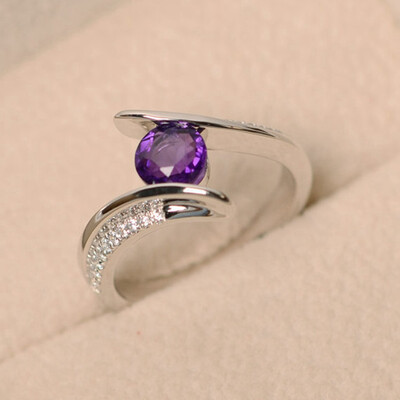 

Sterling Silver Rings Brand Fine Jewelry Sapphire Gemstones Opal Birthstone Bride Princess Wedding Engagement Ring