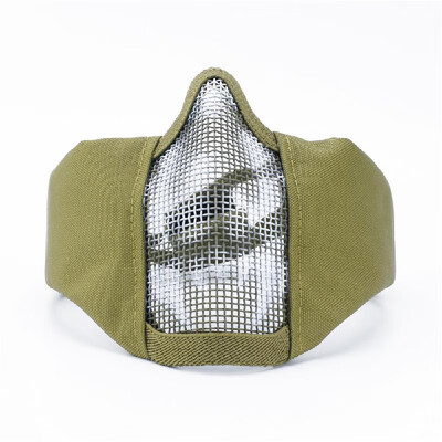 

ZL-V12 Half-face Mesh Mask Impact-resistance Protective Mask Ear Protection Carbon Steel Mesh for Outdoor CS Paintball Match Tacti