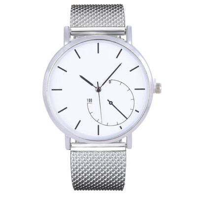 

New ladies fashion simple plastic mesh belt watch stone