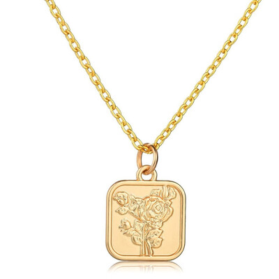 

2019 Fashion Women Pendant Necklace Flower Curved Necklace For Women Female Trendy Jewelry Personality Chain Necklace Gold Color