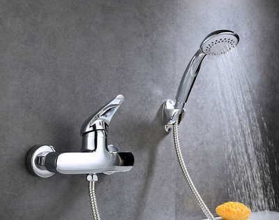 

Olinia Shower Mixer Fixed Support Type Bathroom Faucet With Shower Head Chrome Polished Shower Set For Bath OL7197