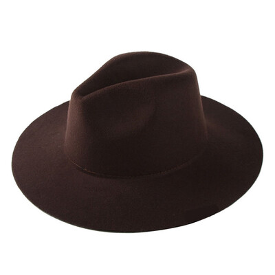 

Fashion Men Women Large Brim Felt Hat Caps Floppy Jazz Hat Vintage Hats Supplies