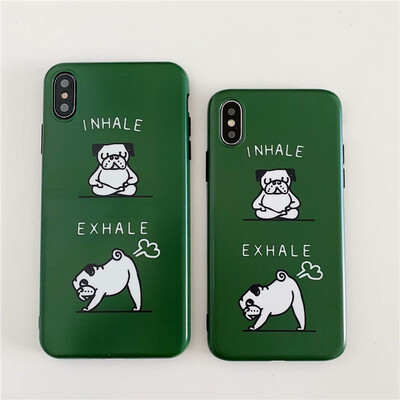 

Pug Soft Cartoon TPU Silicone Phone Case for Apple iPhone X XR XS Max 8plus 8 7plus 6S 6plus Shockproof Ultra-thin Back Cover Case