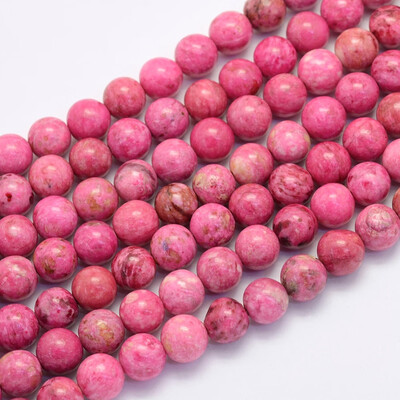 

Natural Crazy Agate Beads Strands Round Dyed & Heated DeepPink 885mm Hole 1mm about 47pcsstrand 14938cm