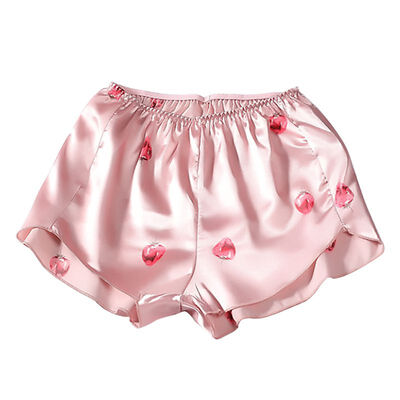 

Summer Home Short Female Anti-lighting Summer Strawberry Thin Section Three Short Loose Ice Silk Sweet Shorts