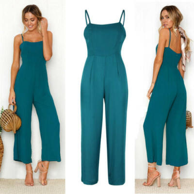 

Womens Casual Knitting Sleeveless Pants Suspenders Rompers One-Piece Jumpsuits