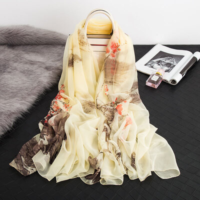 

New fashion soft silk scarf female wild mother scarf shawl sun shawl beach towel scarf summer