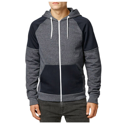

Toponeto Men Warm Winter Long Sleeve Patchwork Sweatshirt Hooded Top Tee Outwear Blouse