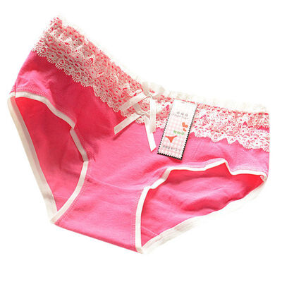 

Women Cotton Briefs Sexy Lace PantIes Bow Underwear Ladies Cute Underpants Calcinha 14 Colors