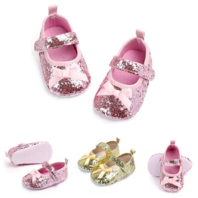 

Summer Infant Cute Baby Girl Paillette Anti-Slip Prewalkers Princess Dress Shose