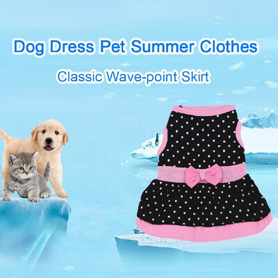 

Dog Dress Dog Clothes Pet Summer Clothes Pet Princess Skirt with bowknot for Small Puppy Dogs Cats
