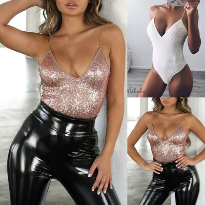

Sexy Women Strappy Backless Jumpsuit Bodysuit Stretch Leotard Tops Clubwear