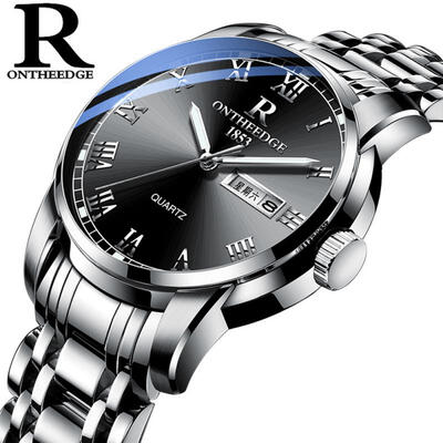 

Multi Function Quartz Wristwatch Waterproof Watch With Stainless Steel Band For Men