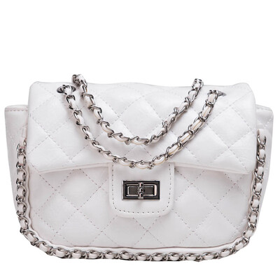 

New cross-body bag female shoulder bag small bag female 2019 spring new chic rhombic chain bag wild red