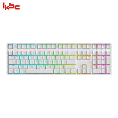 

Ikbc typeman F410 108-key mechanical keyboard wired keyboard game keyboard RGB backlight cherry axis backlight keyboard white mute red axis