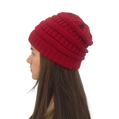 

Tailored Men Women Autumn Winter Outdoor Warm Hats Crochet Knit Holey Beanie Cap