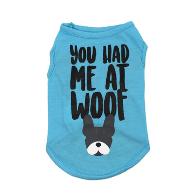 

Spring&summer models polyester dog print vest Pet Clothes Costumes Trendy
