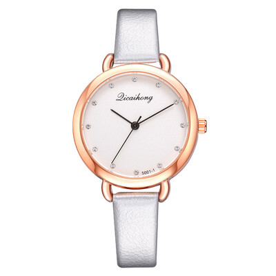 

Korean fashion with rhinestone scale time watch wish new direct PU ladies watch