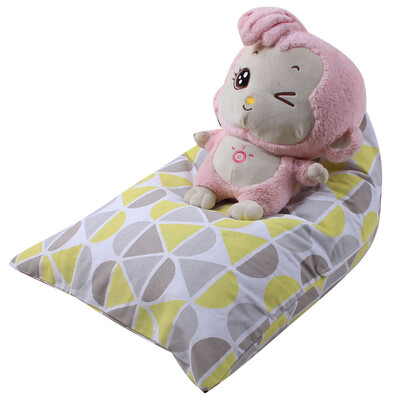 

〖Follure〗Kids Stuffed Animal Plush Toy Storage Bean Bag Soft Pouch Stripe Fabric Chair A
