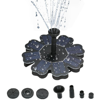 

160mm63" Solar Power Fountain Flower-shape Solar Panel Energy-saving Water Pump for Garden Patio Pond Fish Tank Decoration Plant