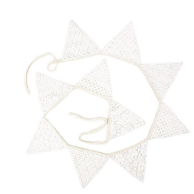 

10 Flags Lace Vintage Party Wedding Pennant Bunting Banner Decor