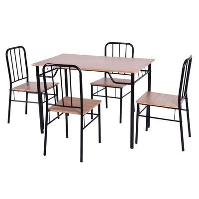 

5 pcs Dining Set Table&4 Chairs
