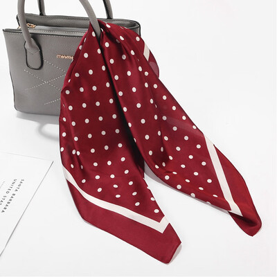 

Women Fashion Muffler South Korean New Spring And Autumn Silk Scarf Female Simulation Silk Small Dot Scarf