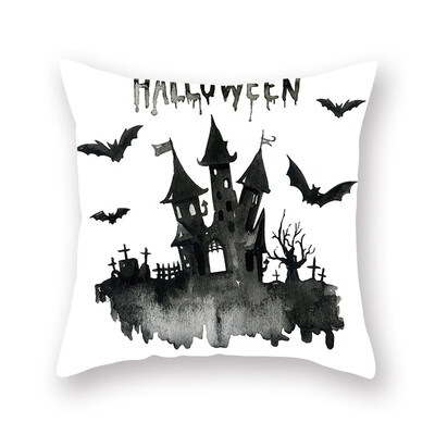 

Cartoon Skull Halloween Cushion Cover Nightmare Before Christmas Decor Throw Pillows Car Sofa Home Decorative Pillow Case