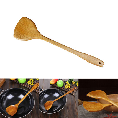 

Natural Wooden Long Handle Shovel Non-stick Pan Spatula Kitchen Cooking Tool