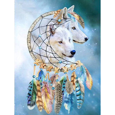 

Diamond Painting Wolf Diamond Embroidery Cross Stitch Animal Mosaic Diamond Rhinestones Hobbies And Craft