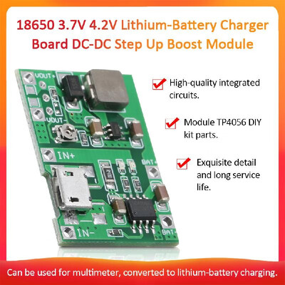 

37V to 9V 18650 Lithium-Battery Charger Board DC-DC Step Up Boost Module TP4056 DIY Kit Parts