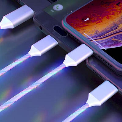 

LED USB Charger Cable Light Up Data Cables Charging Cord Compatible With Type-C Android IOS Phone-MICRO USB