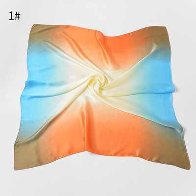 

Female Korean version of the wild literary scarf gradient stitching color retro stewardess professional business small scarf square towel wholesale