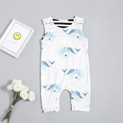 

Newborn Baby Boy Girl Romper Sleeveless Jumpsuit Cartoon Pattern Summer Outfits For 0-24M