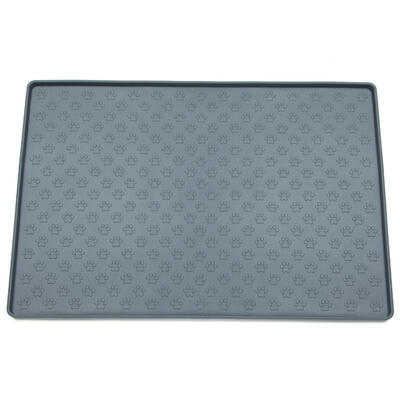 

Dog Footprint Dog Cat Silicone Food Waterproof Pet Drinking Mat Washable