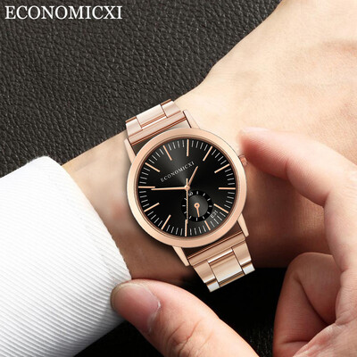 

Gobestart Mens Business Stainless Steel Luxury Quartz Wrist Watch