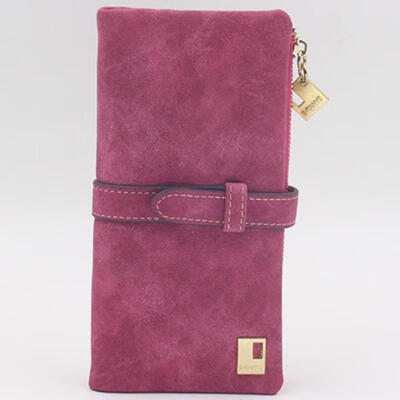 

Women Long Section Fashion Wild Simple Wallet Zipper Hasp Long Section Matte Solid Coin Purse