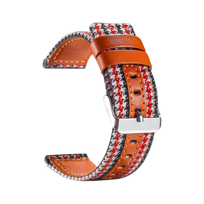

〖Follure〗Luxury Canvas Leather Watch Band Wrist Strap For Apple Watch Series 4 44MM