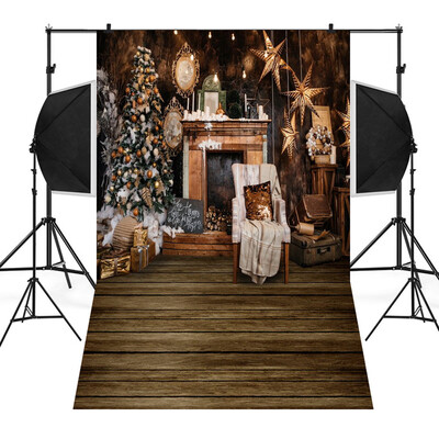 

Tailored Christmas Backdrops Tree Vinyl 3x5FT Fireplace Background Photography Studio